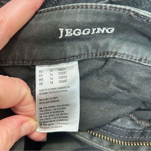 American Eagle Jegging Super Stretch X Olive Green Skinny Pants 14 Short - Picture 8 of 9